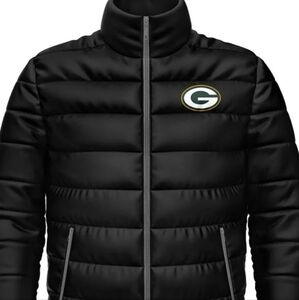 Green Bay Packers Men's Full Zip Puffer Jacket Winter Coat NWT